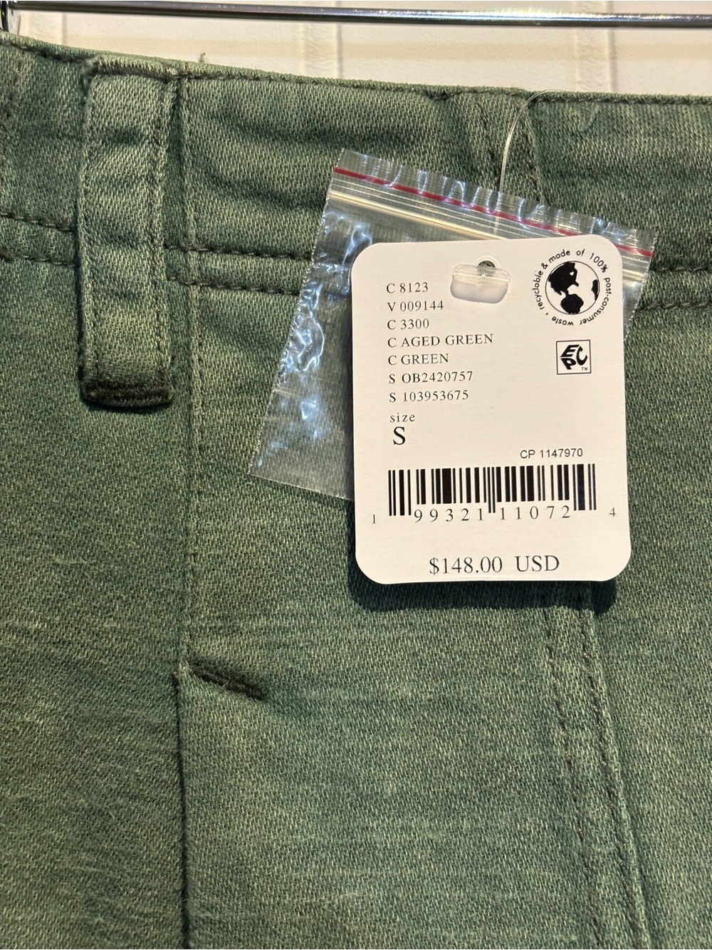NWT we the free full effect Green Utility Pants - Picture 5 of 7